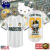 Green Bay Packers NFL Kitty Game Day Custom Baseball Jersey Shirt , Trending NFL Jersey