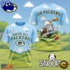 Green Bay Packers NFL Snoopy Funny All Over Print T Shirt