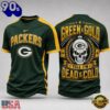 Green Bay Packers NFL Till I’m Dead Forever Skull Fan Pride 3D Shirt, NFL Trending Shirt