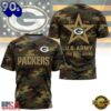 Green Bay Packers NFL Veterans US Army Camo New Design 3D Shirt , NFL Trending Shirt