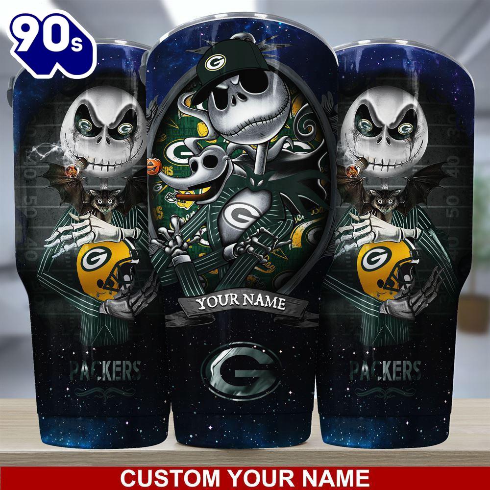 Green Bay Packers NFL-Custom Tumbler Jack The Nightmare Before Christmas Green Bay Packers NFL-Custom Tumbler Jack The Nightmare Before Christmas