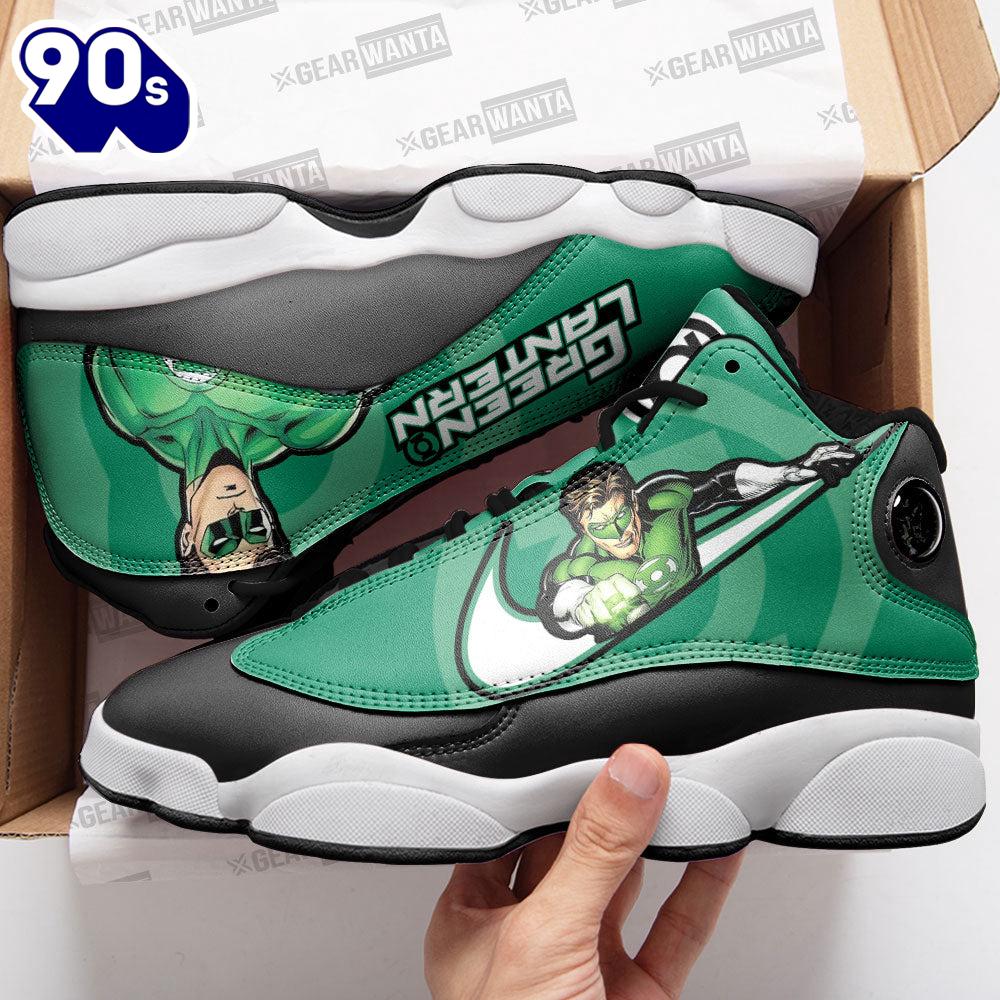 Green Lantern Air Jordan 13 Sneakers Super Heroes Custom Shoes Green Lantern Air Jordan 13 Sneakers Super Heroes Custom Shoes