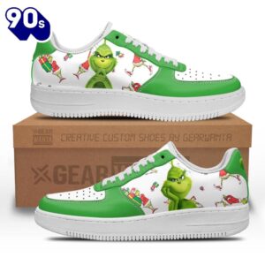 Grinch Air Sneakers Custom Shoes 2 Grinch Air Sneakers Custom Shoes