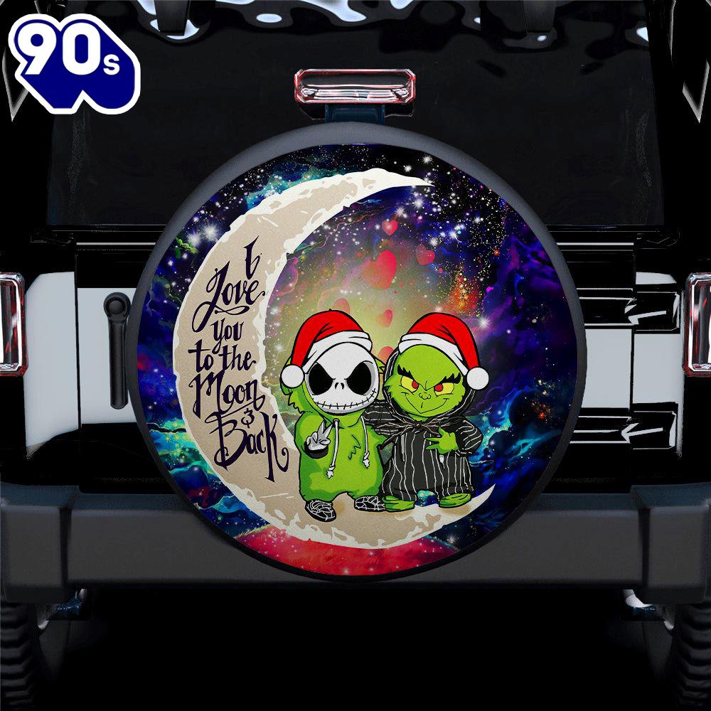 Grinch And Jack Nightmare Before Christmas Spare Tire Covers Gift For Campers Merry Christmas Grinch And Jack Nightmare Before Christmas Spare Tire Covers Gift For Campers Merry Christmas