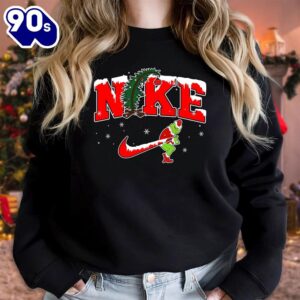 Grinch Christmas Snow Embroidered Sweatshirt Inspired Crewneck Sweatshirt  Gift Xmas