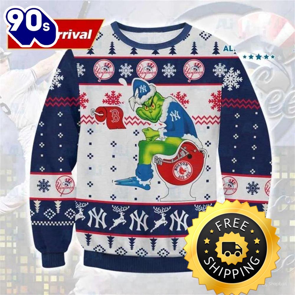 Grinch New York Yankees Ugly Christmas Sweater, New York Yankees Ugly Sweater, MLB Christmas Sweater Grinch New York Yankees Ugly Christmas Sweater, New York Yankees Ugly Sweater, MLB Christmas Sweater