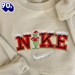 Grinch Snow Embroidered Sweatshirt Inspired Crewneck Sweatshirt  Gift Xmas