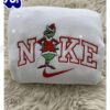 Grinch Snow Red Embroidered Sweatshirt  Gift Xmas