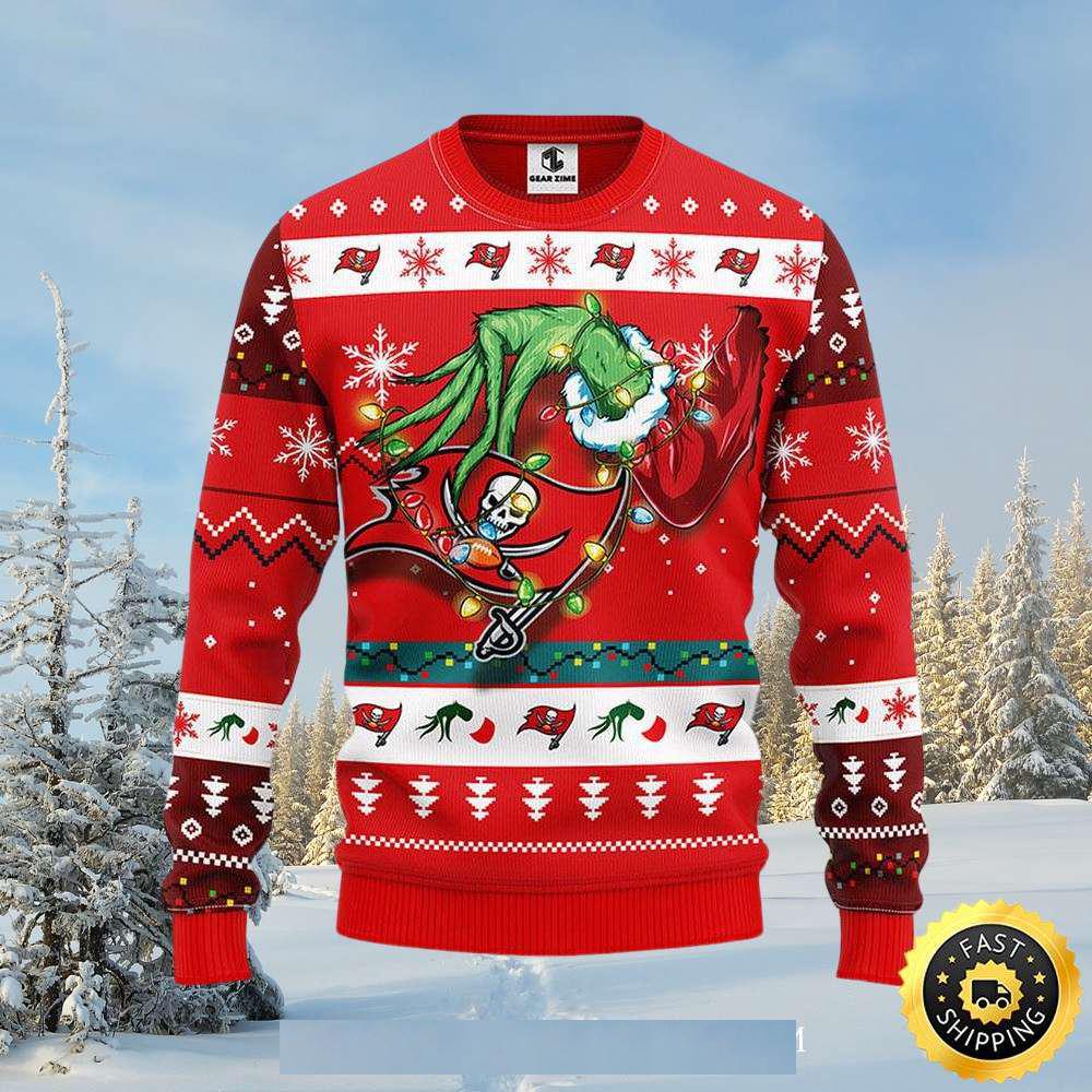 Grinch With Christmas Lights Ugly Christmas Sweater Grinch With Christmas Lights Ugly Christmas Sweater