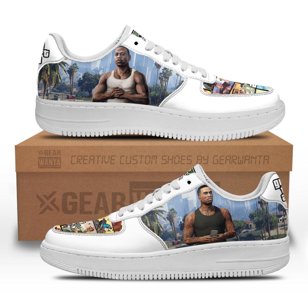 GTA Carl Johnson Air Sneakers Custom Video Game Shoes GTA Carl Johnson Air Sneakers Custom Video Game Shoes