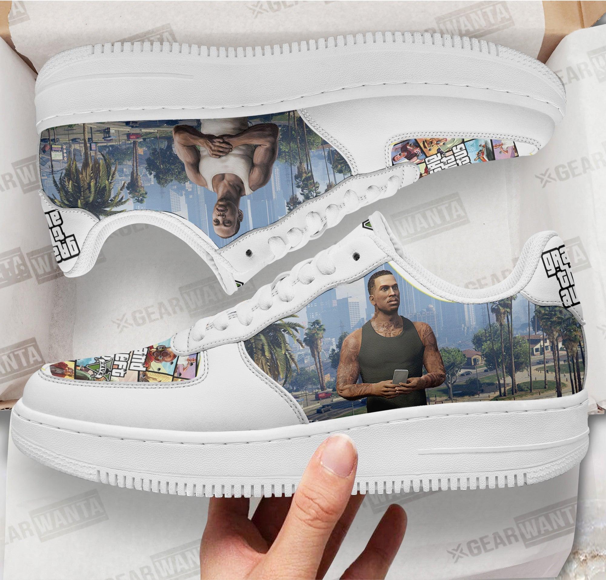 GTA Carl Johnson Air Sneakers Custom Video Game Shoes GTA Carl Johnson Air Sneakers Custom Video Game Shoes