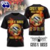 Guns N Roses 2026 North American Tour Dates Double Sided Graphic T-Shirt