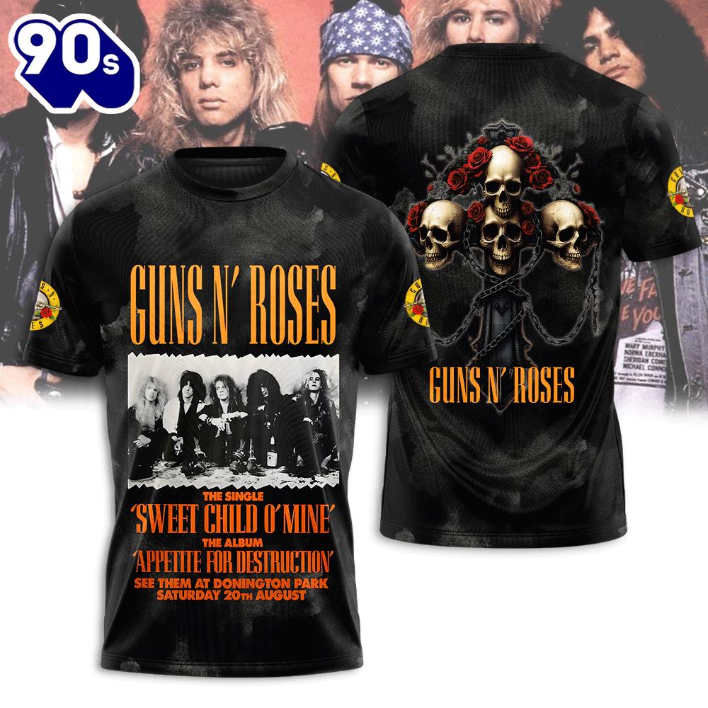 Guns N’ Roses 3D Apparel Gift For Fans Rock Music 3D Shirt Guns N’ Roses 3D Apparel Gift For Fans Rock Music 3D Shirt