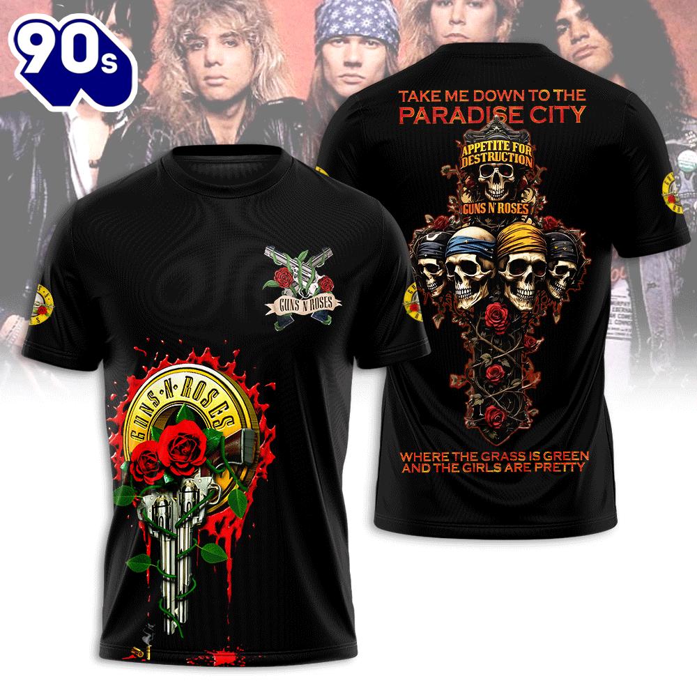 Guns N' Roses 3D Apparel New Trend Rock Music 3D Shirt Guns N' Roses 3D Apparel New Trend Rock Music 3D Shirt