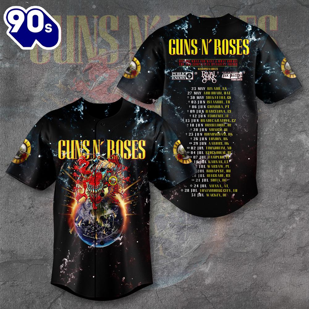 Guns N' Roses Baseball Jersey Gift For Fans Guns N' Roses Baseball Jersey Gift For Fans