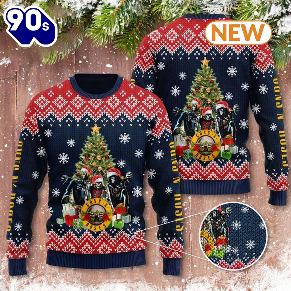 Guns N' Roses Christmas Ugly Sweater Guns N' Roses Christmas Ugly Sweater