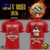 Guns N’ Roses x St. Louis Cardinals World Tour 2026 Mascot New 3D Shirt , Viral 3D Music Tee