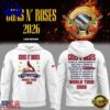 Guns N’ Roses x St. Louis Cardinals World Tour 2026 White Hoodie , Viral 3D Music Tee