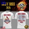 Guns N’ Roses x St. Louis Cardinals World Tour 2026 White T Shirt , Viral 3D Music Tee