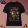 Gunsmoke TV Show 71 Years 1955 2026 Cast Signatures T Shirt, Trending Music 2D Tee