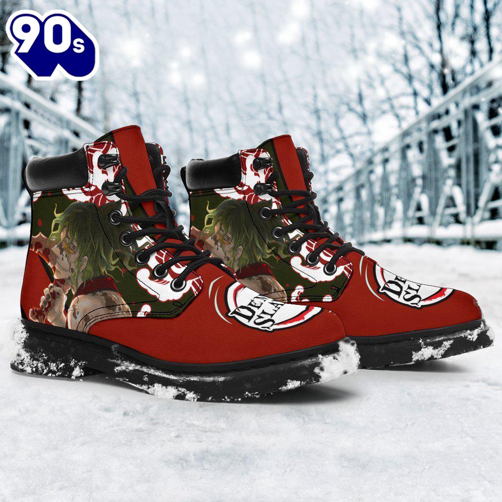 Gyutaro Leather Boots Shoes Demon Slayer Anime Custom Gyutaro Leather Boots Shoes Demon Slayer Anime Custom