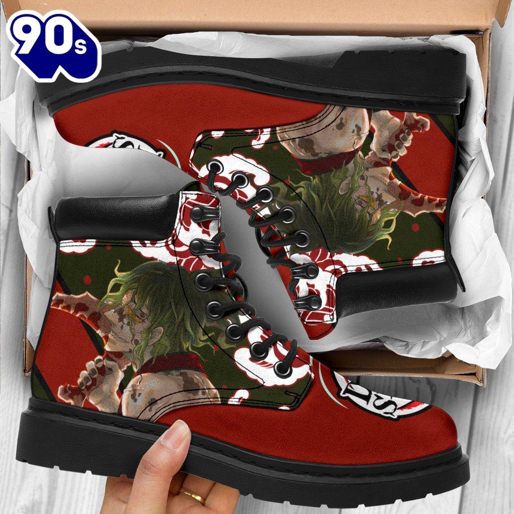 Gyutaro Leather Boots Shoes Demon Slayer Anime Custom Gyutaro Leather Boots Shoes Demon Slayer Anime Custom