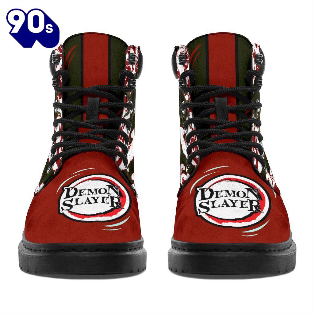Gyutaro Leather Boots Shoes Demon Slayer Anime Custom Gyutaro Leather Boots Shoes Demon Slayer Anime Custom