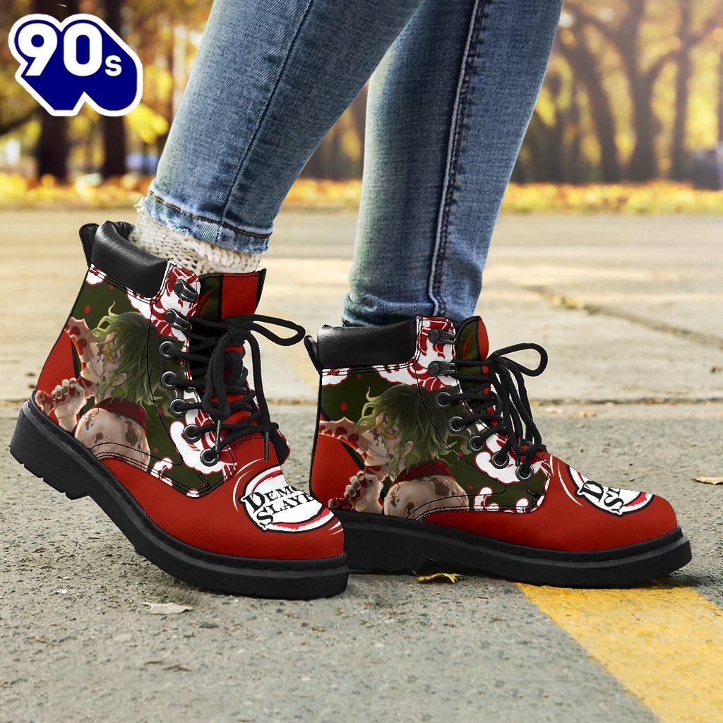 Gyutaro Leather Boots Shoes Demon Slayer Anime Custom Gyutaro Leather Boots Shoes Demon Slayer Anime Custom