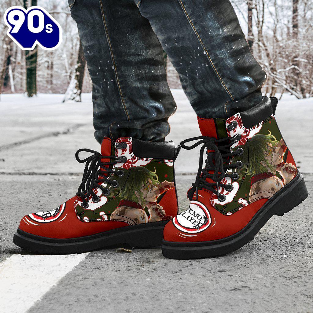 Gyutaro Leather Boots Shoes Demon Slayer Anime Custom Gyutaro Leather Boots Shoes Demon Slayer Anime Custom