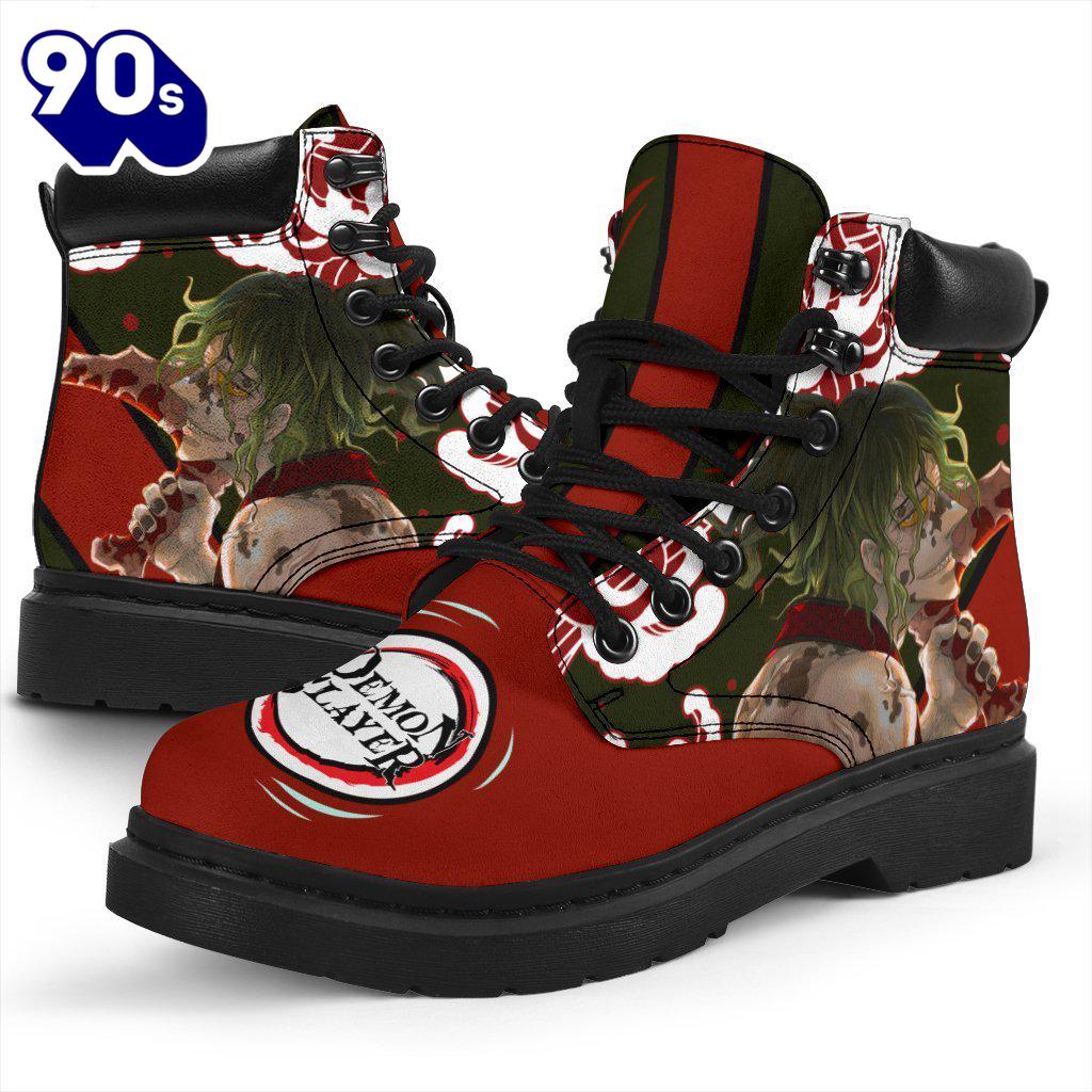 Gyutaro Leather Boots Shoes Demon Slayer Anime Custom Gyutaro Leather Boots Shoes Demon Slayer Anime Custom