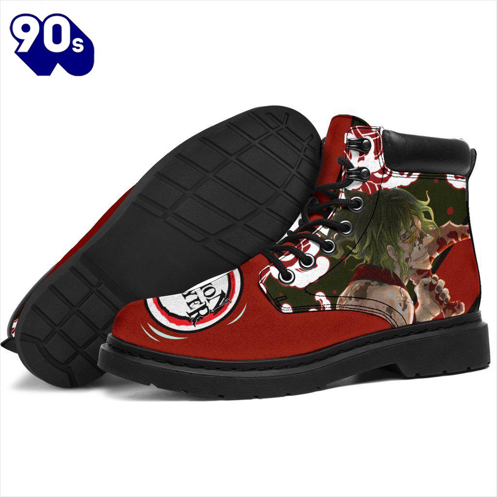 Gyutaro Leather Boots Shoes Demon Slayer Anime Custom Gyutaro Leather Boots Shoes Demon Slayer Anime Custom