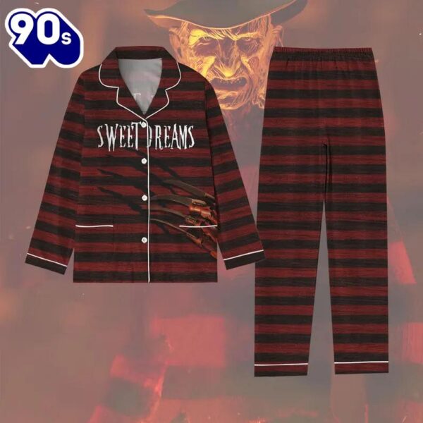 Halloween Freddy Krueger Pajamas Set, Nightmare On Elm Street Shirt