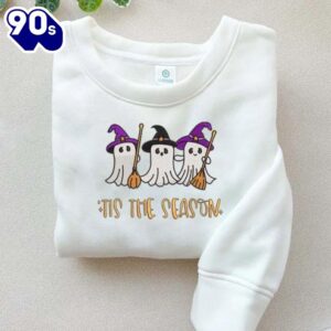 Halloween Ghost Witches- Embroidered Youth Sweatshirt For Man And Women
