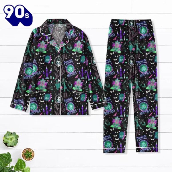 Halloween Haunted Mansion Pajamas Set, Foolish Mortals Sleepwear