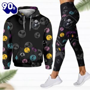Halloween Jack Skellington Hoodie, Horror Character Yoga Legging