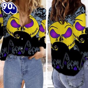 Halloween Jack Skellington Linen Shirt,…