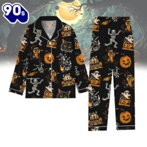 Halloween Witchy Vibes Pajamas Set,…