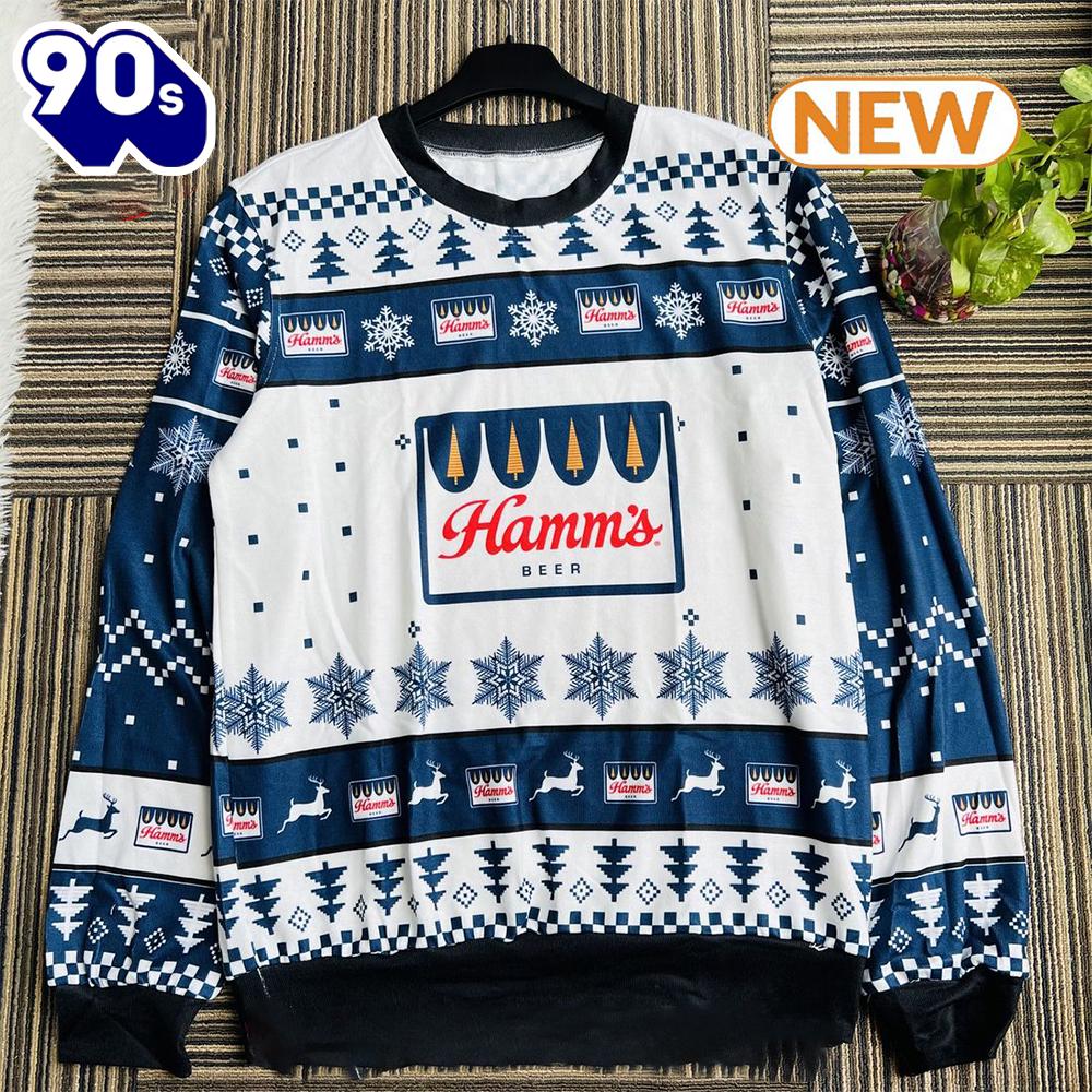 Hamm's Logo Personalized Ugly Christmas Sweater Hamm's Logo Personalized Ugly Christmas Sweater