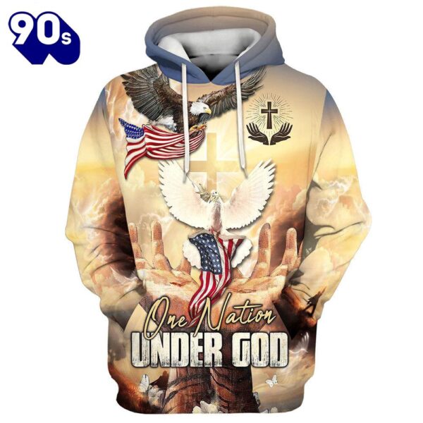Hand Jesus One Nation Under God Hoodies Jesus Hoodie