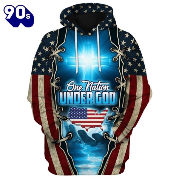 Hand Of God American One Nation Under God Hoodies