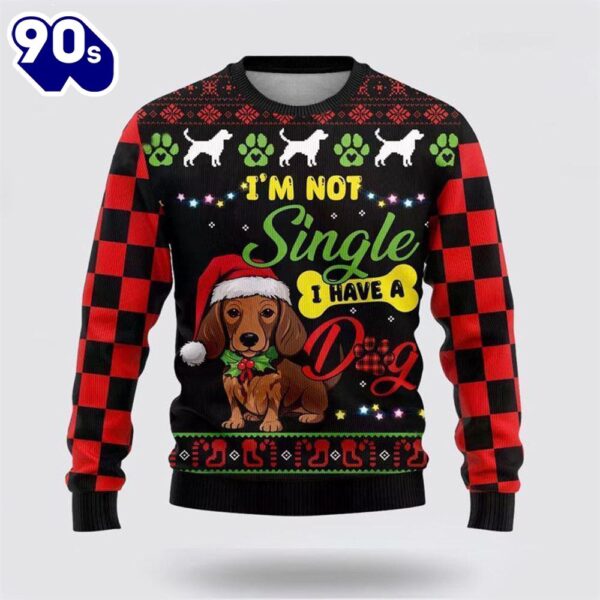 Merry Christmas  Happy Dachshund Dog Ugly Christmas Sweater For Men And Women