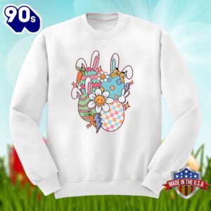 Happy Easter Day With Bunny Eggs Graphic Shirt 1 Happy Easter Day With Bunny Eggs Graphic Shirt