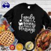 Happy Hallothanksmas Gift Funny Family Thanksgiving Turkey Blessings Sweatshirt For Man And Women