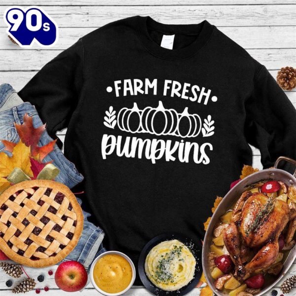 Happy Hallothanksmas Gift Funny Farm Fresh Pumpkin Sweatshirt For Man And Women