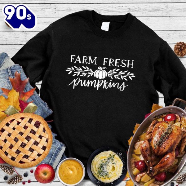 Happy Hallothanksmas Gift Funny Farm Fresh Pumpkins Version Sweatshirt For Man And Women
