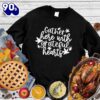 Happy Hallothanksmas Gift Funny Gather Here With Grateful Hearts Sweatshirt For Man And Women
