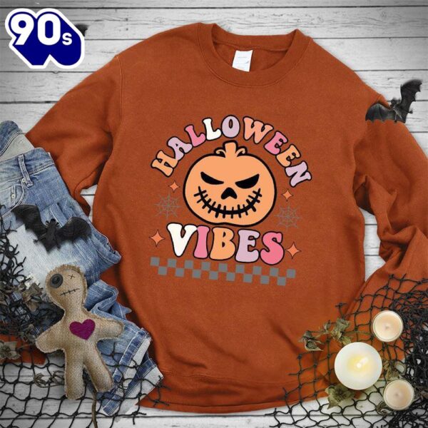Happy Hallothanksmas Gift Funny Halloween Vibes Colored Edition Sweatshirt For Man And Women
