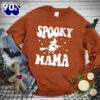 Happy Hallothanksmas Gift Funny Spooky Mama Sweatshirt For Man And Women
