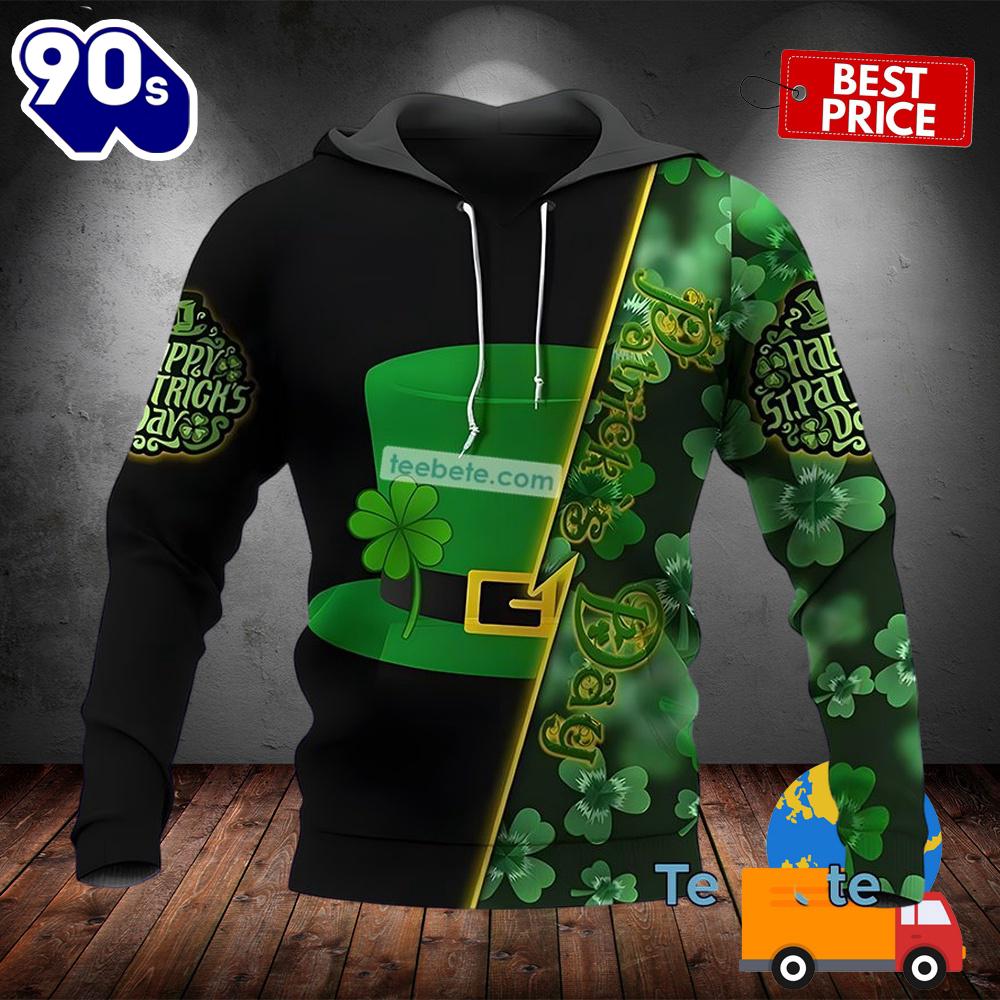 Happy St Patrick Day With Green Hat 3D Hoodie For Women 2025 Happy St Patrick Day With Green Hat 3D Hoodie For Women 2025