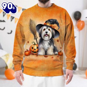 Havanese Dog In Spooky Autumn…